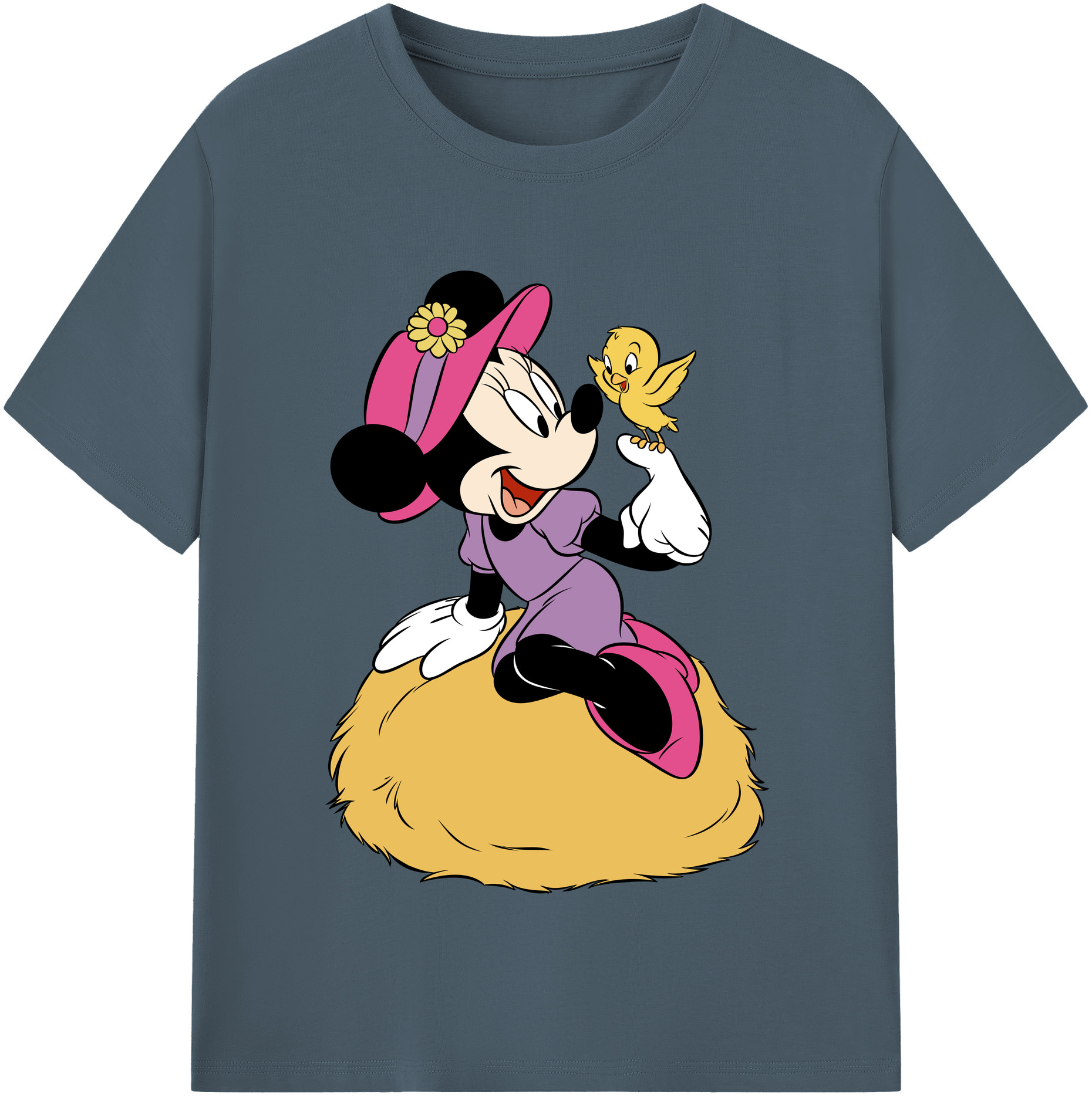 （画像用） ミッキーマウス Mickey Mouse 綿100％半袖Tシャツ（フロントプリント）